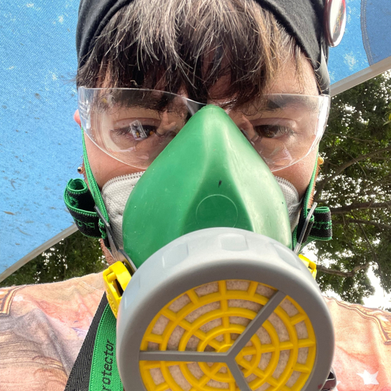 Alession in spraypaint mask