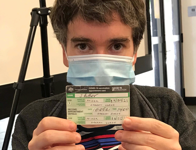 Sarah Vaccination Card