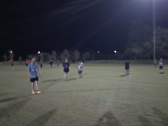 Christian on the field
