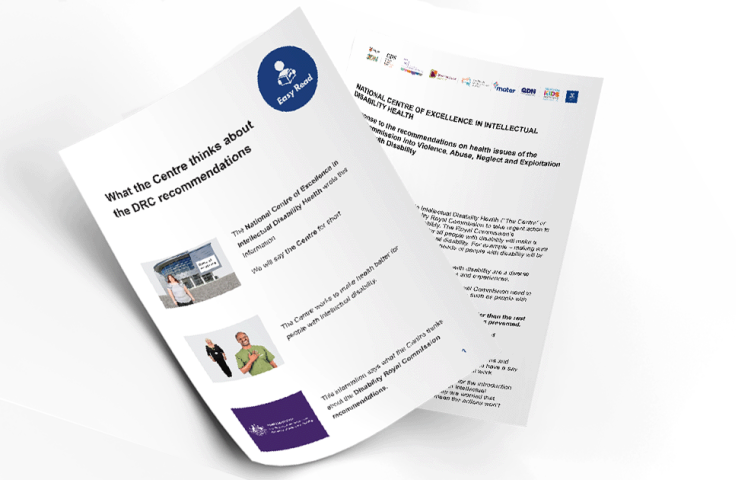 Easy read and standard english reponse papers