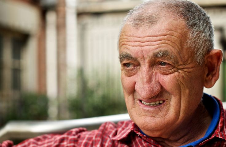An elderly man with intellectual disability